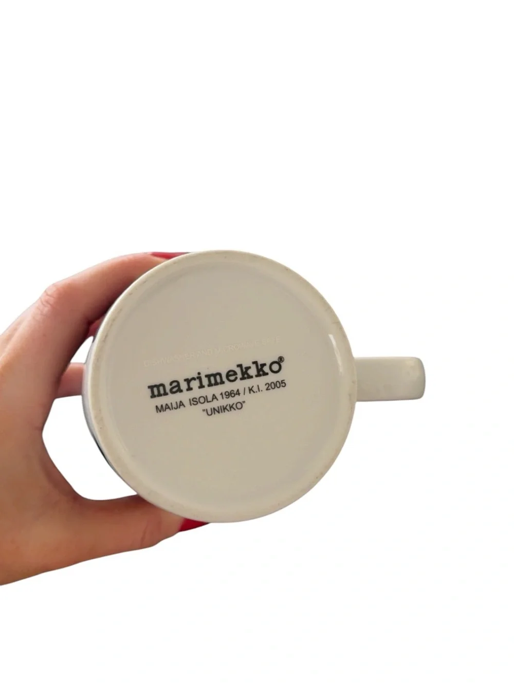 Marimekko Finland UNIKKO Brown Black Floral Coffee Tea Mug